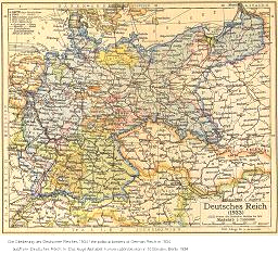 Drittes Reich 1934, Karte / Third Reich
                          in 1934, map