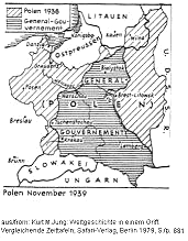 Generalgouvernement November 1939, Karte /
                        Generalgouvernement in November 1939, map