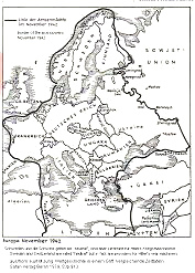 Achsenmchte 1942, Karte / Axis powers in
                          1942, map