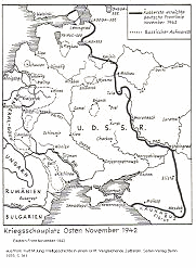 Ostfront November 1942, Karte / Eastern
                        front in November 1942, map