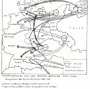 Deutsche Vertriebene 1944-1946, Karte /
                        German displaced persons 1944-1946, map