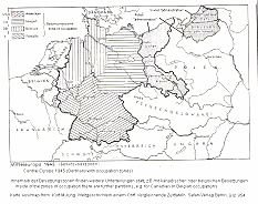 Geteiltes Deutschland August 1945, Karte /
                        Parted Germany in August 1945, map