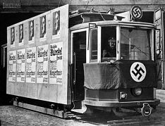 Propaganda tram in
                                        3R-Austria for the speech of
                                        gauleiter Buerckel for the
                                        people's vote about the
                                        annexation, 1938