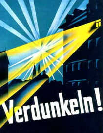 Poster of 3R
                                      "Darken!" with a dome,
                                      1941 appr.
