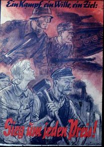 Poster of 3R "One fight,
                                      one will, one victory at any
                                      price" (German: "Ein
                                      Kampf, ein Wille, ein Ziel: Sieg
                                      um jeden Preis"), 1943 appr.