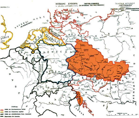 Die Kuffnerkarte
                            der CSSR, hchstwahrscheinlich von Benes