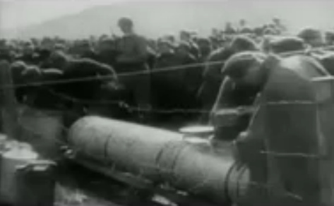 Water
                          supply in a Rhine meadow camp [strongly with
                          chlorine]