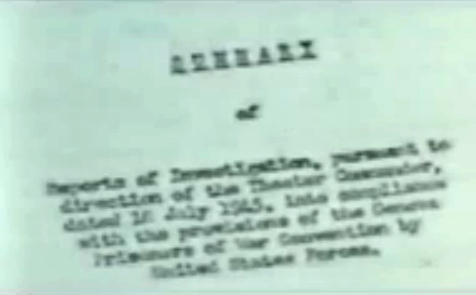 Reporte sobre crmenes de guerra
                          "americanos" en Alemania de 1945 01