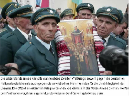 Patriotas ucranios, foto con
                veteranos