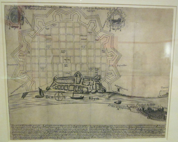 Karte der Stadt Mlheim mit dem Expansionsprojekt
                von 1612