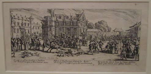 Jacques Callot ber Kriegsverbrechen im
                          30-jhrigen Krieg: Die Verwstung eines
                          Klosters