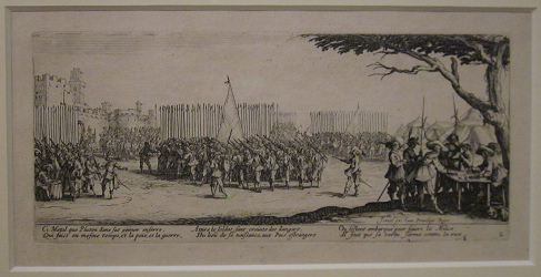 Jacques Callot ber Kriegsverbrechen im
                          30-jhrigen Krieg: Truppenbewegung