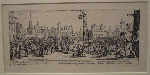 Jacques Callot ber Kriegsverbrechen im
                          30-jhrigen Krieg: Die Bestrafung