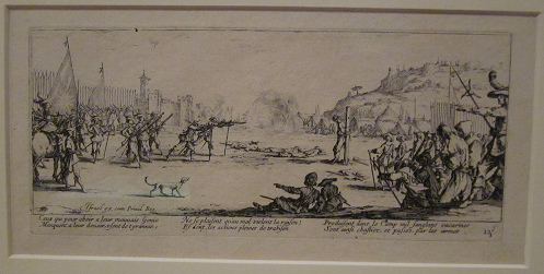 Jacques Callot ber Kriegsverbrechen im
                          30-jhrigen Krieg: Die Erschiessung