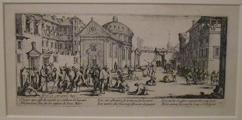 Jacques Callot ber Kriegsverbrechen im
                          30-jhrigen Krieg: Bettler und Krppel