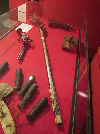 Verziertes Schiessgewehr aus der Zeit des
              Dreissigjhrigen Krieges