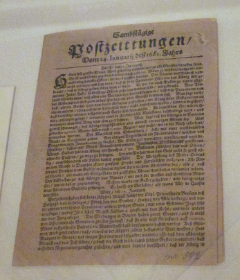 Samstgige Postzeitung vom 14. Januar 1682