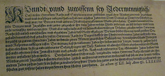 Eine Judengeleit-Genehmigung für
                                Köln von 1584 (Sonderausstellung Köln
                                2014)