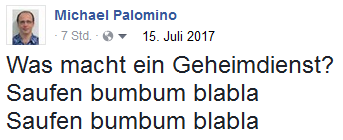 Kriminelle Geheimdienste machen eigentlich nur
                das: saufen, bumbum, blabla