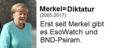 Das Merkel-Regime ist eine
                  Diktatur mit EsoWatch und Psiram