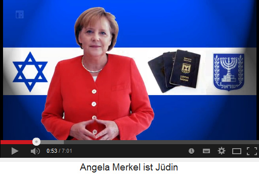 Frau [Mossad]-Merkel
                          ist [Moses-Fantasie]-Jdin mit einem
                          zionistischen [Moses-Fantasie]-Israel-Pass