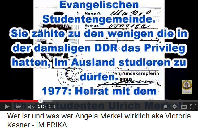 Angela Merkel soll im Ausland studiert
                    haben, aber es fehlt jede Angabe, wo dies gewesen
                    sein soll.