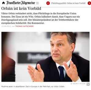 Lgen-FAZ sagt: Orban soll kein Vorbild sein