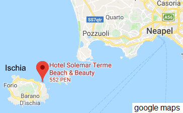 Karte mit Neapel und der Insel
                Ischia mit dem Hotel Solemar