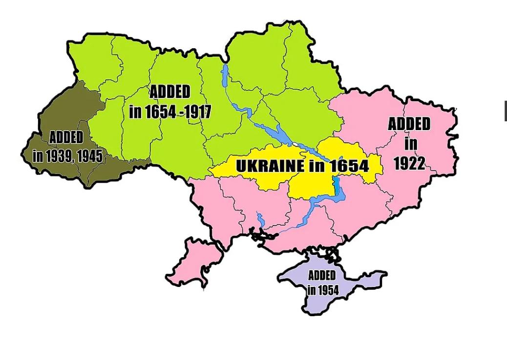Karte
der Ukraine am
22.8.2025: Die
Ukraine ist
winzig mit
zugefügten
Gebieten von
Polen, Ungarn
und Russland Karte der
Ukraine am
22.8.2025: Die
Ukraine ist
winzig mit
zugefügten
Gebieten von
Polen, Ungarn
und Russland