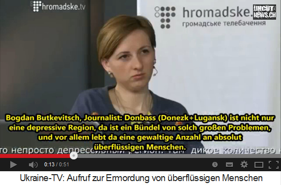 Die Moderatorin des Fernsehsenders
                              "hromadske" schweigt und greift
                              nicht ein.