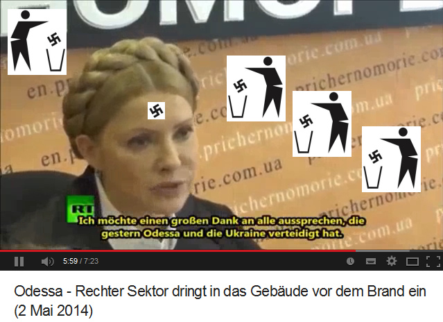 Nazi-Sau Timoschenko bedankt sich bei
                              den Mrdergruppen fr das Pogrom von
                              Odessa vom 2.5.2014 01