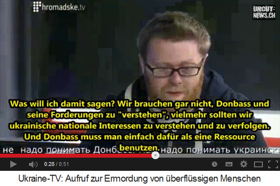 Journalist
                    Butkewitsch behauptet, die Region Donbass kann man
                    nur noch als "Ressource" gebrauchen