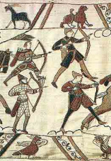 Teppich von Bayeux, Darstellung
                          normannischer Bogenschtzen