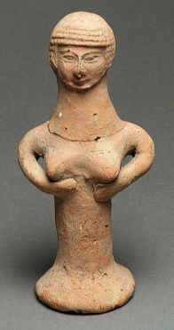 Figurine of
                        Astarte: Breasts in their hands 3, finding
                        place: Lachish