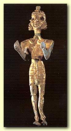 Figurine of Baal made of
                        gold