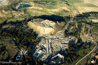 Beth-Shean / Scythopolis: there is a
                              high and a lower hill of ruins (tell),
                              see: www.bibleplaces.com.