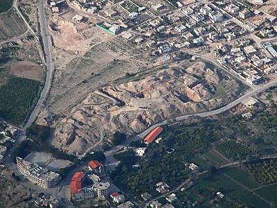 Hill of ruins ("tell") of Jericho,
                      see: www.bibleplaces.com