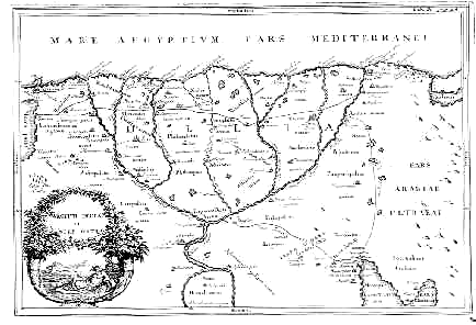 Nile Delta in
                        1706: there are 4 or 5 arms