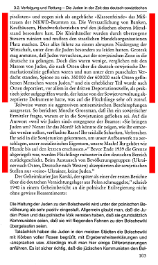 Arno Lustiger: libro: Rotbuch. Stalin und
                          die Juden, Taschenbuchausgabe 2000, S.103