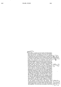 Encyclopaedia Judaica: Haavara agreement,
                          vol. 7, col. 1012