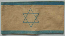 Poland, armband in white with blue Jewish
                          star (02)