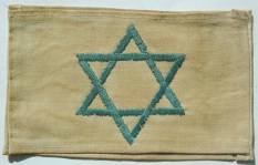 Silesia, white armband with blue Jewish
                          star