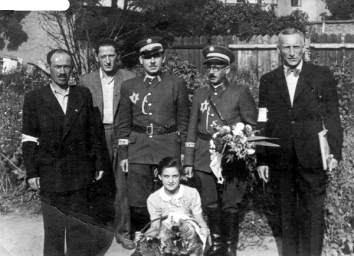 Poland, armbands and police Jewish stars,
                          Krakow ghetto 1942-1943 approx.