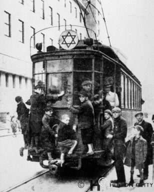 Poland, tramway ("ghetto tram")
                        with Jewish star 1942-1943 approx.