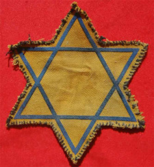 Slovakia, blue
                        Jewish star on yellow ground without
                        inscription