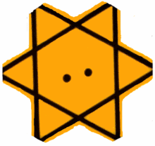 Parts of Bulgaria, Jewish star with two
                          buttons (pattern)