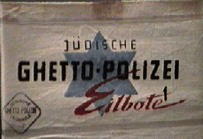 Armband of the Jewish ghetto police
                        (German: Jdische Ghetto-Polizei)