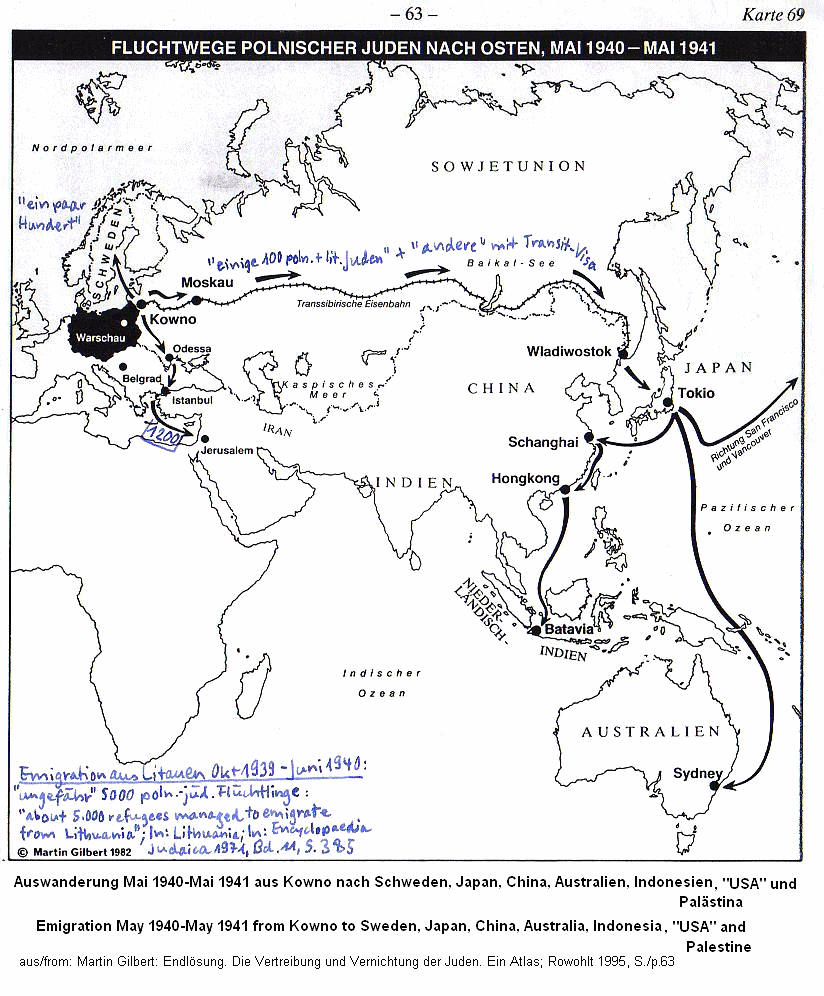 Judenverfolgung: Auswandeurng aus Kowno
                      1940-1941