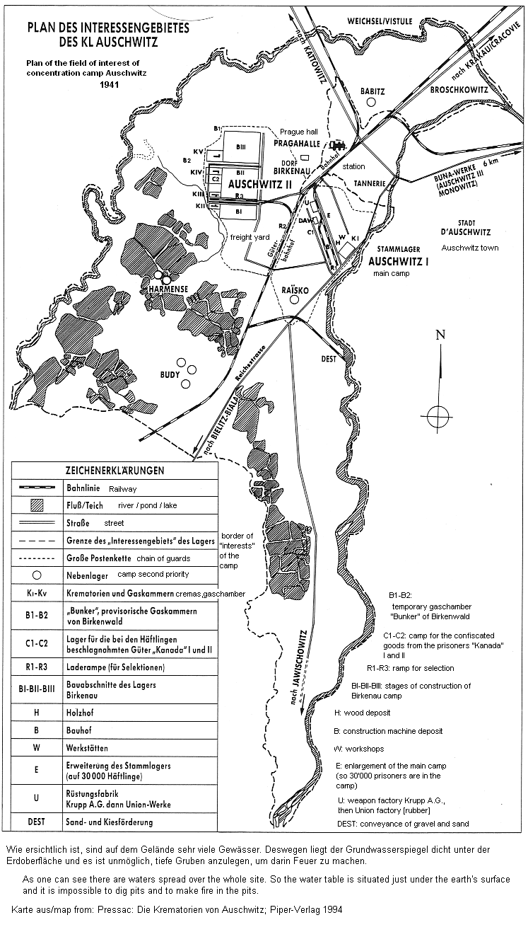 KZ
                        Auschwitz Lageplan 1941 / cc Auschwitz plan of
                        the site