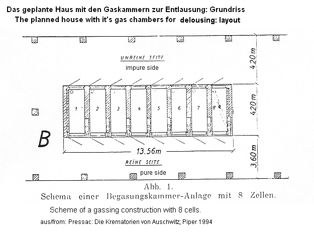 Gaskammerhaus Grundriss / gas chamber
                            house floor plan